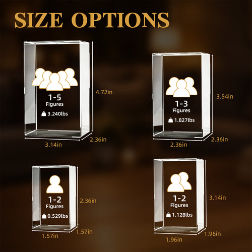 3D Crystal Photo, Personalized Gift for Women, Wife, Her, Him, Men, Husband, Father, Great Customized Gift with Your Own Photo, Custom Picture Gifts for Birthday, Wedding & Anniversary